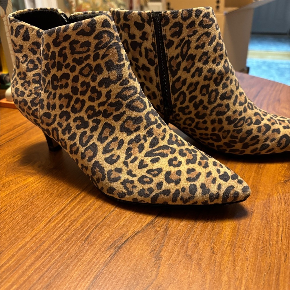 Collection B Animal Print Ankle Booties